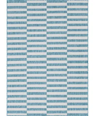 Bayshore Home Outdoor Banded Striped 7' x 10' Area Rug
