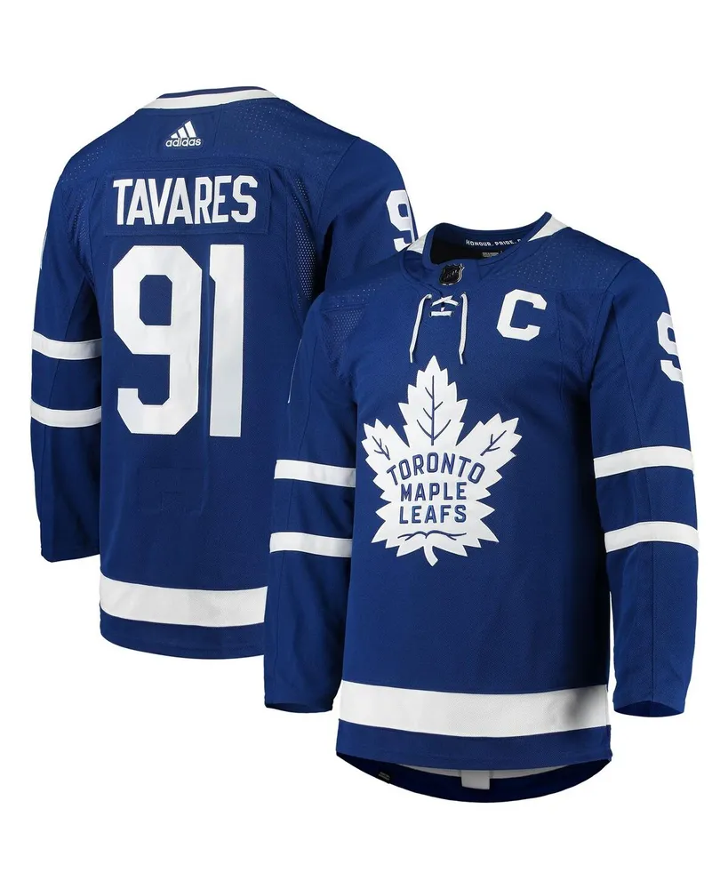 Men's adidas John Tavares Blue Toronto Maple Leafs Home Captain Patch Authentic Pro Player Jersey