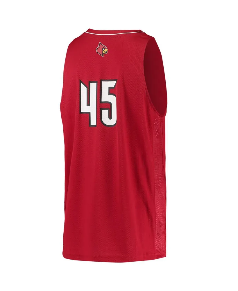Men's adidas Number 45 Red Louisville Cardinals Swingman Basketball Jersey