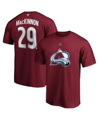 Men's Fanatics Nathan Mackinnon Burgundy Colorado Avalanche Big and Tall Name Number T-shirt