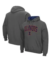 Men's Colosseum Illinois Fighting Illini Arch and Logo 3.0 Pullover Hoodie