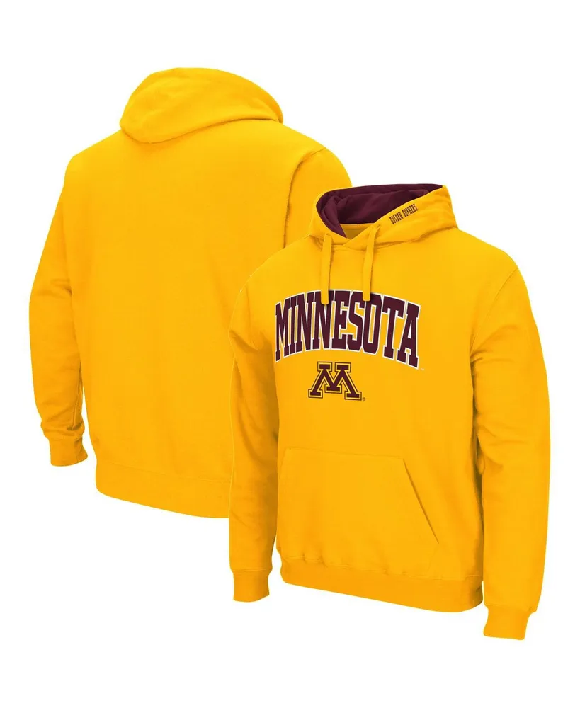 Men's Colosseum Gold Minnesota Golden Gophers Arch and Logo 3.0 Pullover Hoodie