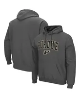 Men's Colosseum Charcoal Purdue Boilermakers Arch and Logo 3.0 Pullover Hoodie