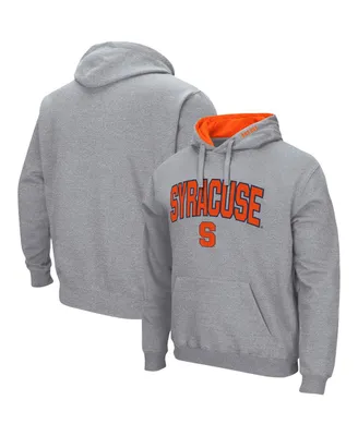 Men's Colosseum Heathered Gray Syracuse Orange Arch and Logo 3.0 Pullover Hoodie