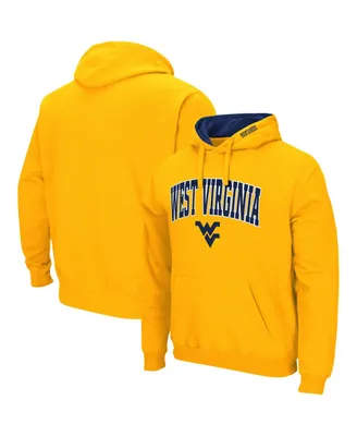 Men's Colosseum Gold West Virginia Mountaineers Arch and Logo 3.0 Pullover Hoodie