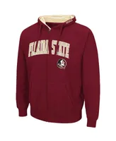 Men's Colosseum Garnet Florida State Seminoles Arch and Logo 3.0 Full-Zip Hoodie