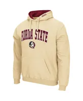 Men's Colosseum Gold Florida State Seminoles Arch and Logo 3.0 Pullover Hoodie