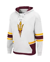 Men's Colosseum White Arizona State Sun Devils Lace Up 3.0 Pullover Hoodie