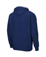 Men's Colosseum Navy Uc Davis Aggies Arch and Logo 3.0 Full-Zip Hoodie