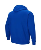 Men's Colosseum Blue Uc Santa Barbara Gauchos Arch and Logo Pullover Hoodie