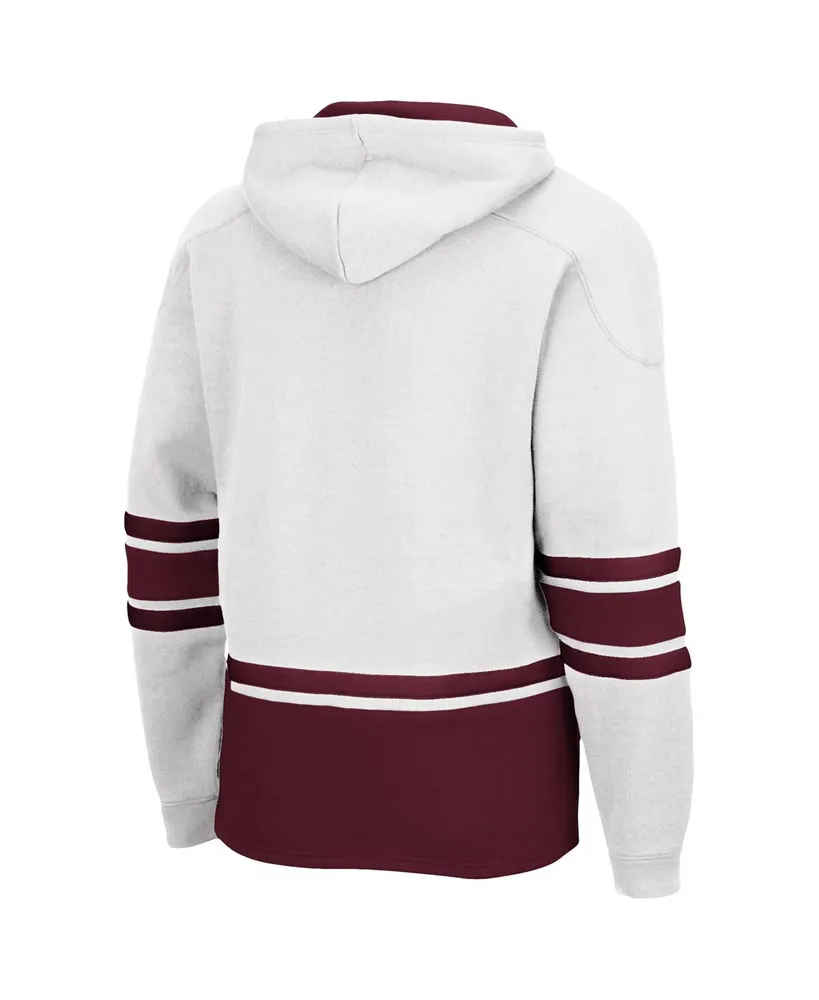 Men's Colosseum White Texas A&M Aggies Lace Up 3.0 Pullover Hoodie