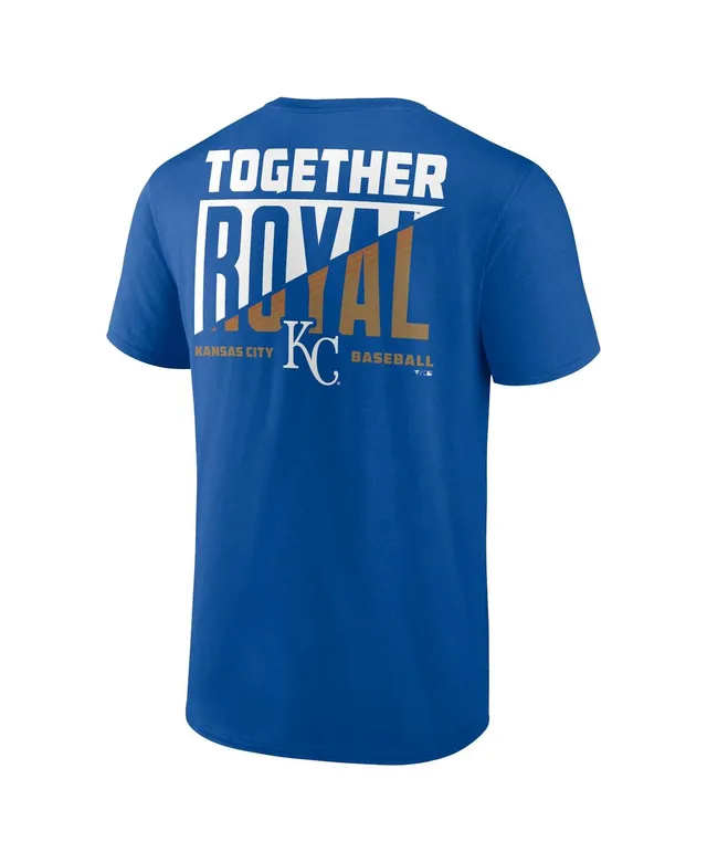 Men's Fanatics Branded Royal/Gray Kansas City Royals Big & Tall Colorblock T-Shirt