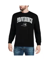 Men's Colosseum Black Providence Friars Arch and Logo Crew Neck Sweatshirt