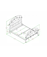 Emalina Curved Double Top Arches Victorian Bed, Queen