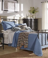 Elmaire Antique-Like Industrial Lines Bed, Queen