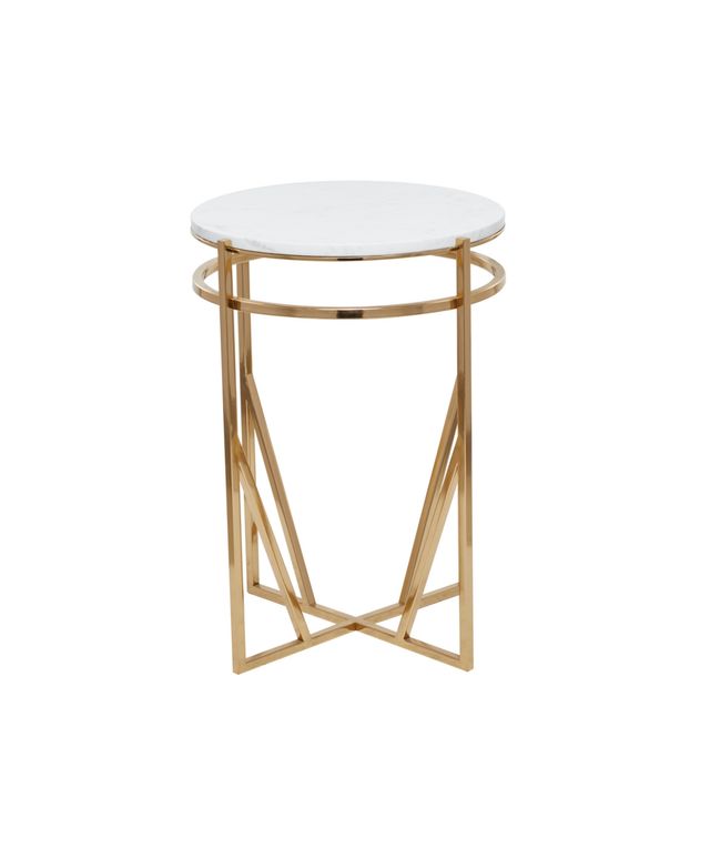 Iron Contemporary Accent Table - Gold