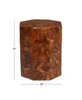 Teak Wood Contemporary Accent Table