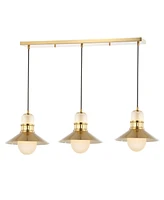 Colin 3-Light Adjustable Retro Hurricane Triple Linear Led Pendant