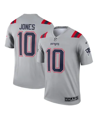 Men's Mac Jones Gray New England Patriots Inverted Legend Jersey