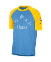 Men's Blue and Gold-Tone Los Angeles Lakers 2021/22 City Edition Pregame Warm-up Shooting T-shirt