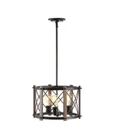 Jonathan Y Ferme 3-Light Adjustable Rustic Farmhouse Led Pendant