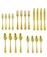 Casablanca Oro Flatware Set, 20 Piece - Gold