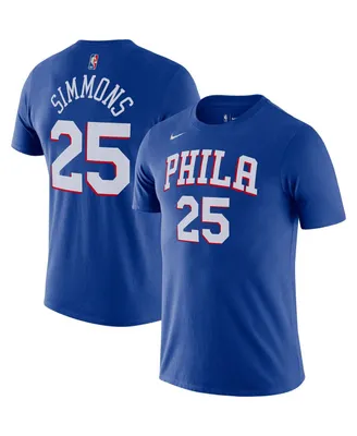 Men's Nike Ben Simmons Royal Philadelphia 76ers Diamond Icon Name and Number T-shirt