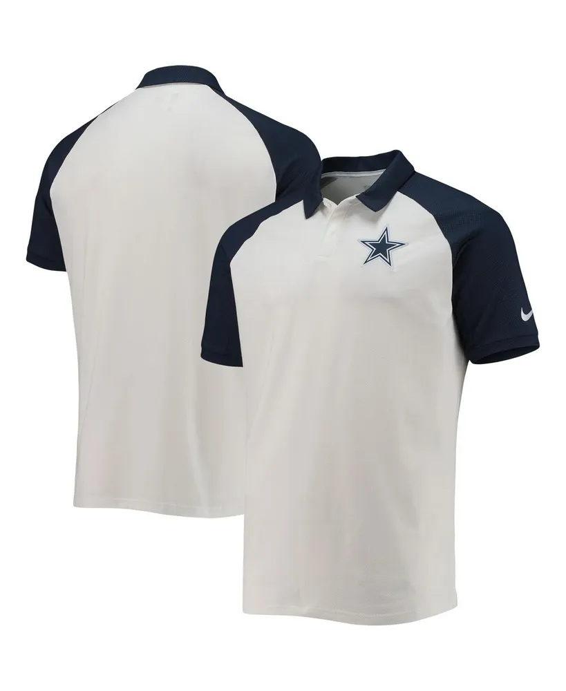 Men's Navy Dallas Cowboys Sideline Lockup Performance Polo Shirt