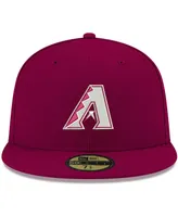 Men's New Era Cardinal Arizona Diamondbacks Logo White 59FIFTY Fitted Hat