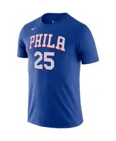 Men's Nike Ben Simmons Royal Philadelphia 76ers Diamond Icon Name and Number T-shirt