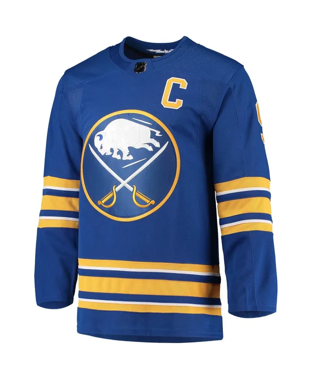 Men's Adidas Jack Eichel Royal Buffalo Sabres Home Captain Patch Primegreen Authentic Pro Player Jersey