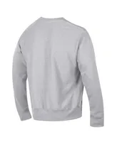 Men's Champion Heathered Gray Hartford Whalers Reverse Weave Pullover Sweatshirt