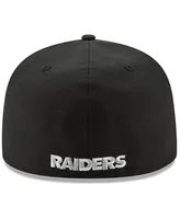 Men's New Era Black Las Vegas Raiders Omaha 59FIFTY Fitted Hat