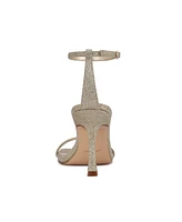 Nine West Women's Yess Square Toe Tapered Heel Dress Sandals - Gold