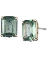 Lauren Ralph Lauren Gold-Tone Color Crystal Square Stud Earrings