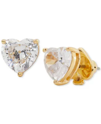 Kate Spade New York Gold-Tone Stone Heart Stud Earrings