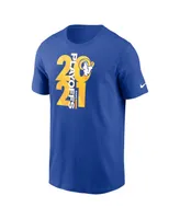 Men's Nike Royal Los Angeles Rams 2021 Nfl Playoffs Bound T-shirt