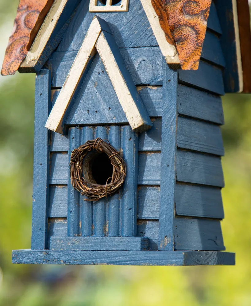 Glitzhome 12" Cottage Birdhouse