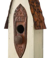 Glitzhome 13.25" Washed Distressed Birdhouse