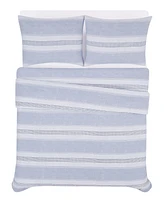 London Fog Stripe Flannel -Pc. Comforter Set