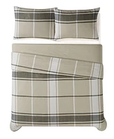 Truly Soft Preston Plaid 3 Piece Flannel Duvet Cover Set