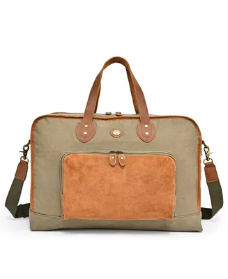 Tsd Brand Valley Oak Canvas Weekender Bag