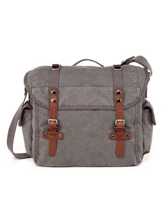 Tsd Brand Silver Road Canvas Messenger Bag