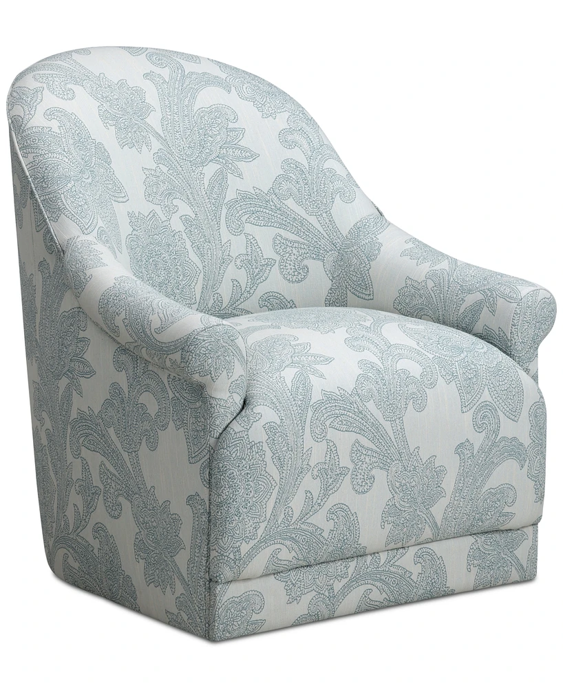 Closeout! Marick Fabric Swivel Chair, Created for Macy's