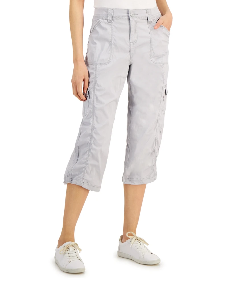 Style & Co Petite Mid Rise Bungee-Hem Capri Pants, Created for Macy's