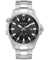 Bulova Men's Marine Star Stainless Steel Bracelet Watch 43mm - Silver