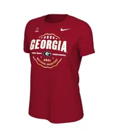 Women's Nike Red Georgia Bulldogs College Football Playoff 2021 National Champions Seal Celebration T-shirt