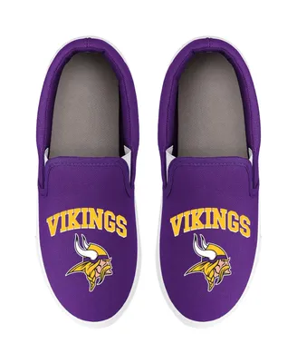 Women's Foco Minnesota Vikings Big Logo Slip-On Purple Sneakers