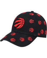 Men's '47 Black Toronto Raptors Confetti Cleanup Adjustable Hat