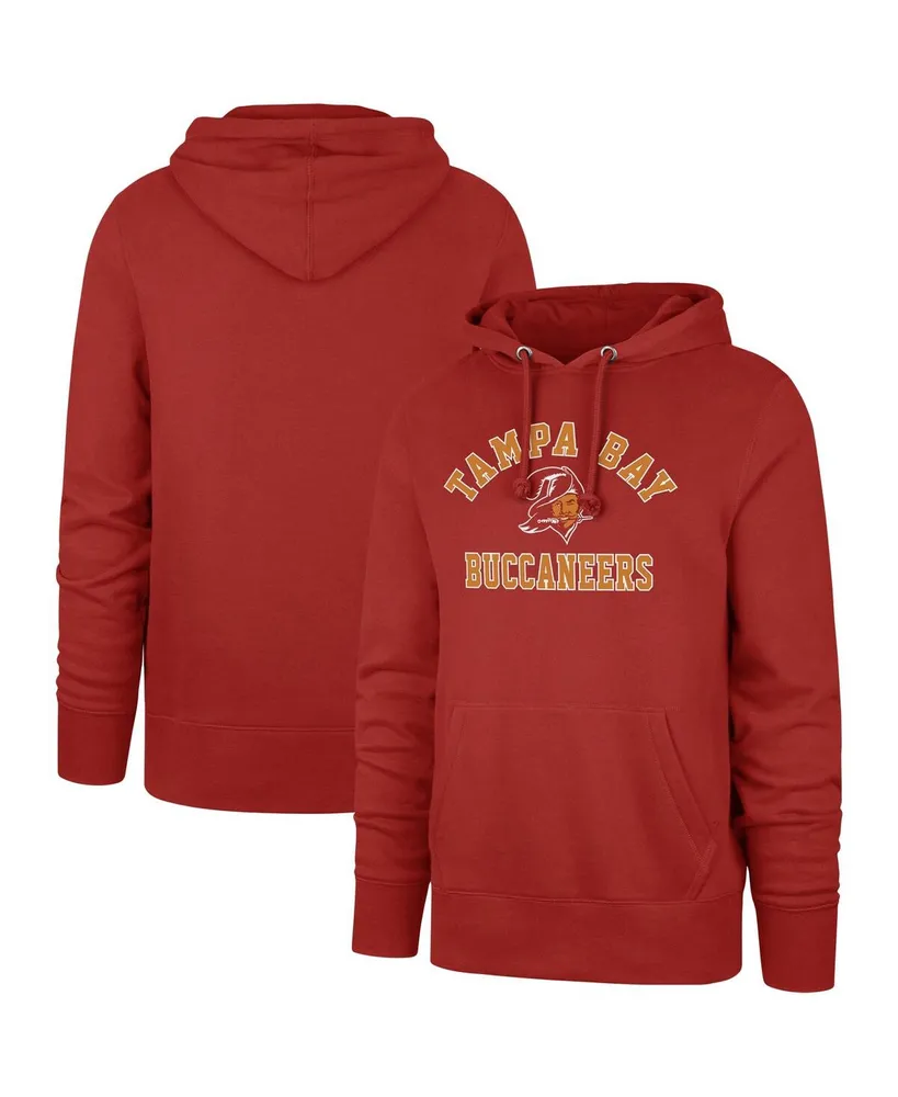 '47 Red Tampa Bay Buccaneers Double Block Pullover Hoodie